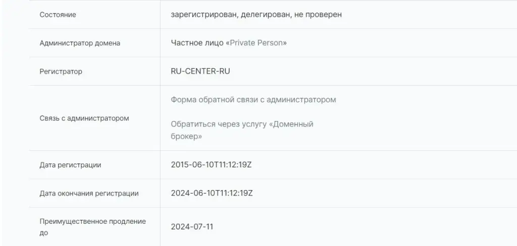Анатолий Панов данные домена