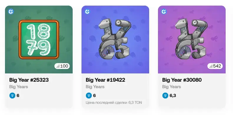 подарок big year nft telegram