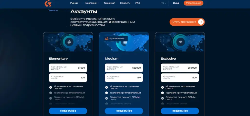 Gerionomi тарифы