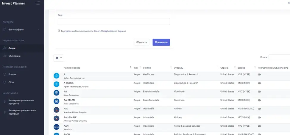 инвестпланер инвестпланер