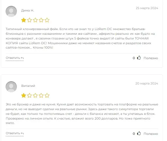 Отзывы о LizRem DC Отзывы о LizRem DC
