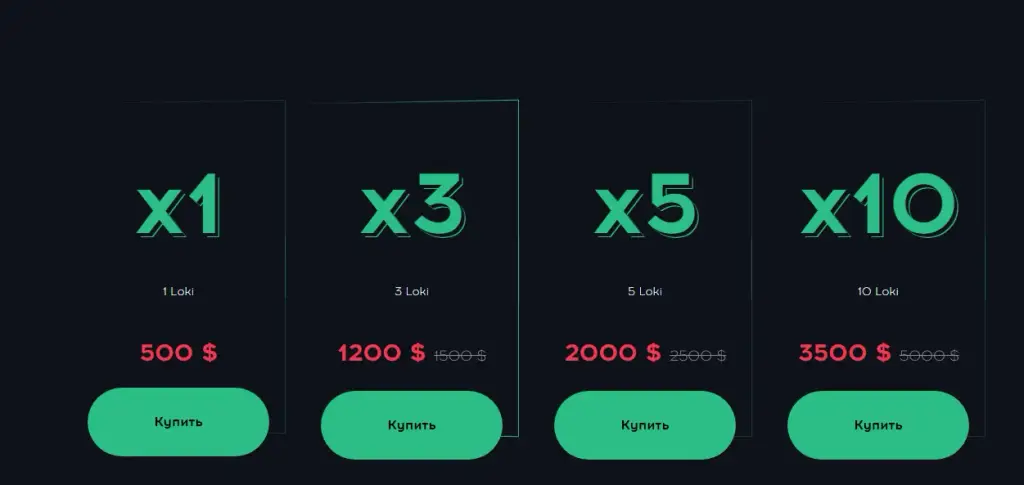 Стоимость Loki expert Стоимость Loki expert