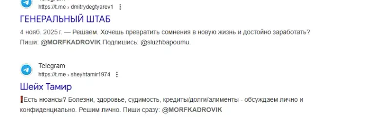 отзывы morfkadrovik в телеграм