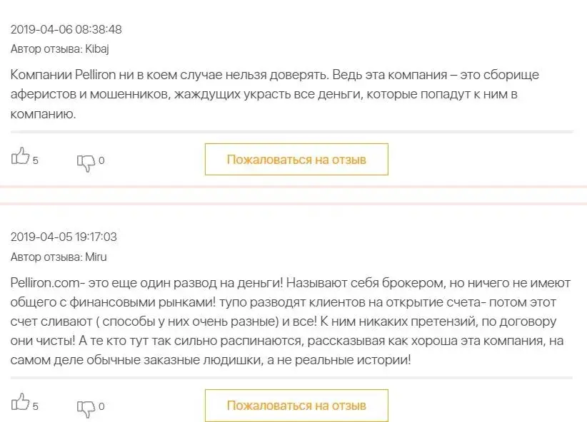 Отзывы о проекте Pelliron 