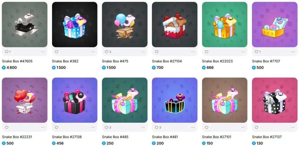 snake box telegram gift