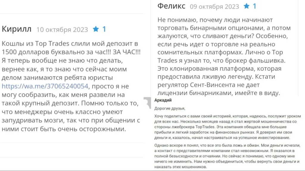 Top Trades Net отзывы