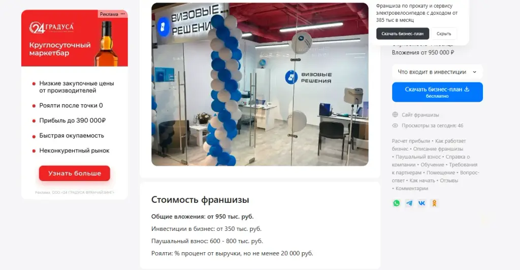 визовые решения франшиза визовые решения франшиза
