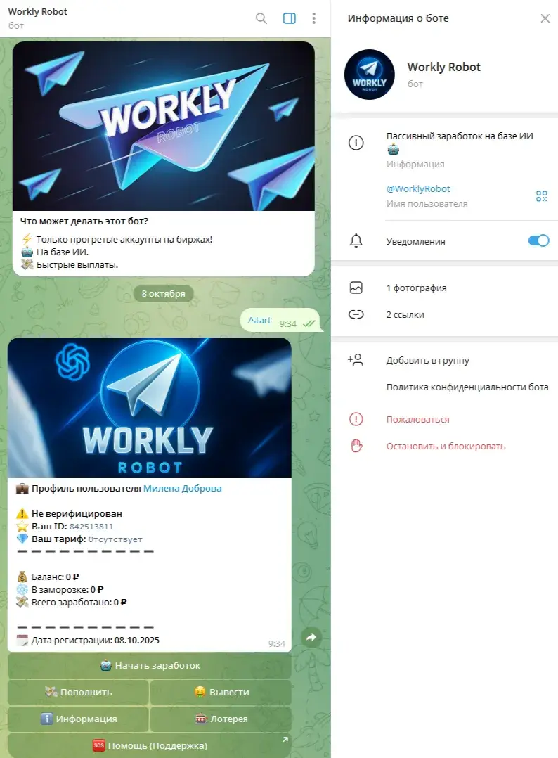 workly бот тг